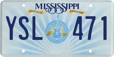 MS license plate YSL471