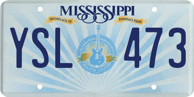 MS license plate YSL473