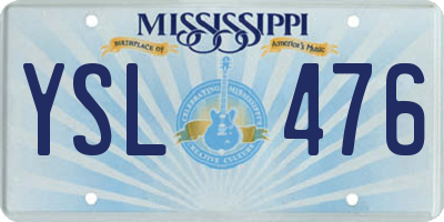 MS license plate YSL476