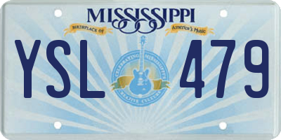 MS license plate YSL479