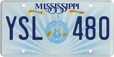 MS license plate YSL480