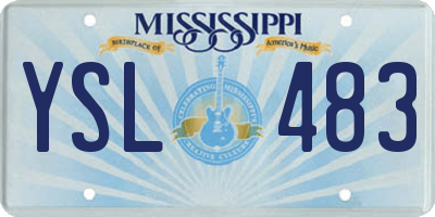 MS license plate YSL483
