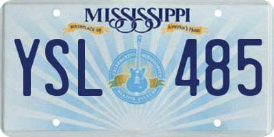 MS license plate YSL485