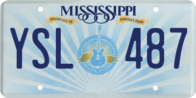 MS license plate YSL487