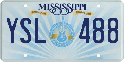 MS license plate YSL488