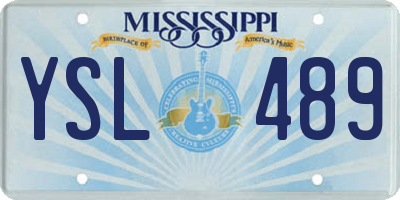 MS license plate YSL489