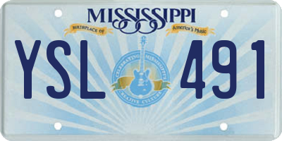 MS license plate YSL491