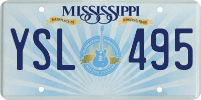 MS license plate YSL495