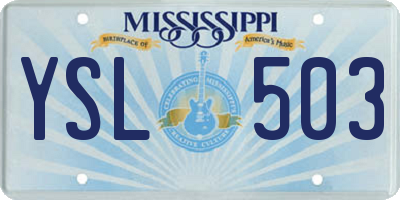 MS license plate YSL503