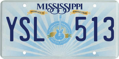 MS license plate YSL513