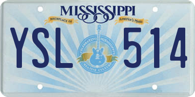 MS license plate YSL514