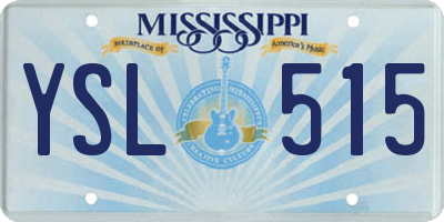 MS license plate YSL515