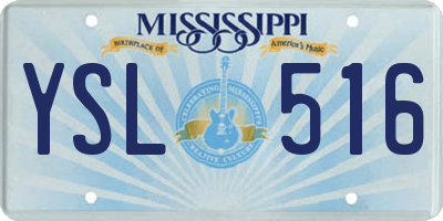 MS license plate YSL516