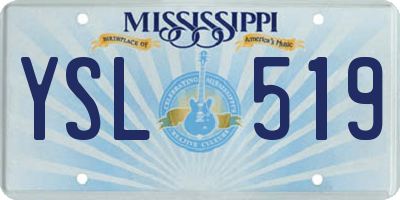 MS license plate YSL519