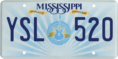 MS license plate YSL520