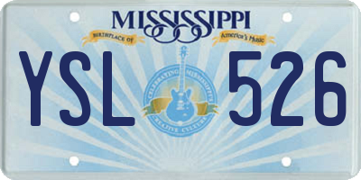MS license plate YSL526