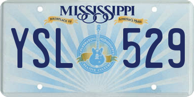 MS license plate YSL529