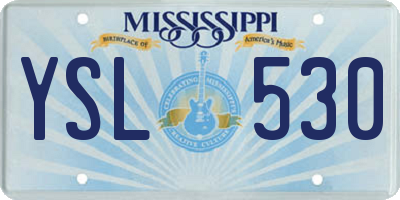 MS license plate YSL530