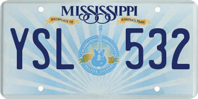 MS license plate YSL532
