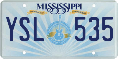 MS license plate YSL535