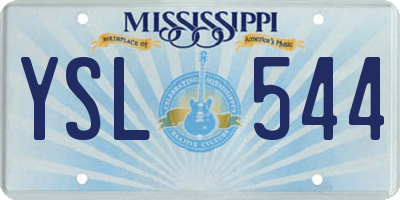 MS license plate YSL544
