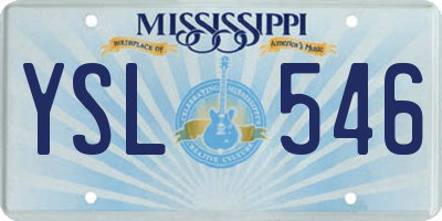 MS license plate YSL546