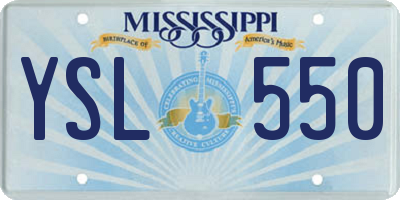 MS license plate YSL550