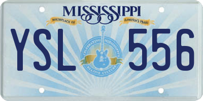 MS license plate YSL556