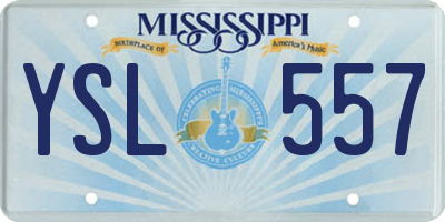 MS license plate YSL557