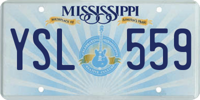 MS license plate YSL559