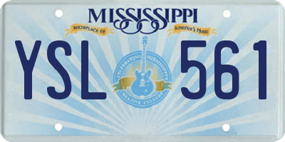MS license plate YSL561
