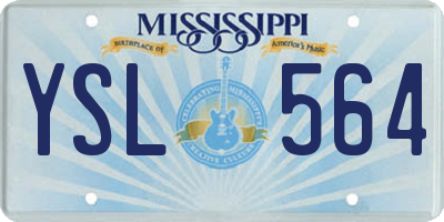 MS license plate YSL564