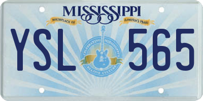 MS license plate YSL565