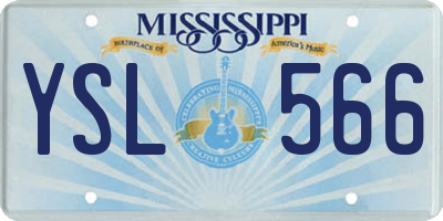 MS license plate YSL566