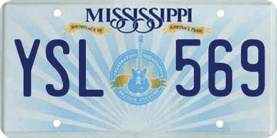 MS license plate YSL569