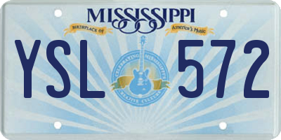 MS license plate YSL572