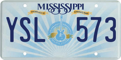 MS license plate YSL573