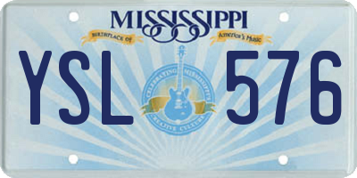 MS license plate YSL576