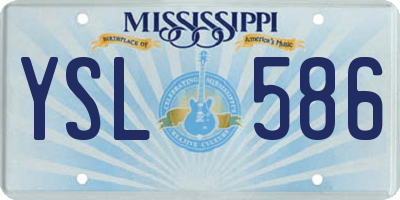 MS license plate YSL586