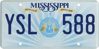 MS license plate YSL588