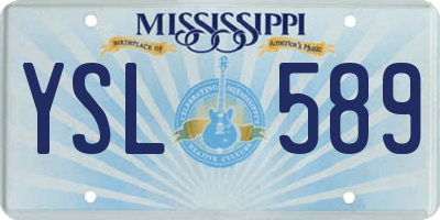 MS license plate YSL589