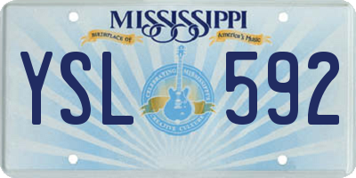 MS license plate YSL592