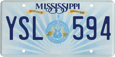 MS license plate YSL594