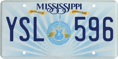 MS license plate YSL596