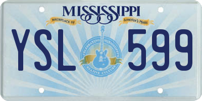 MS license plate YSL599