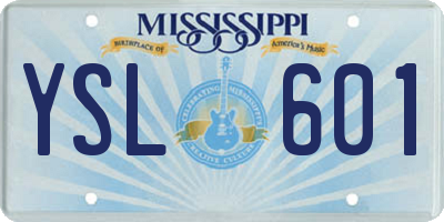 MS license plate YSL601