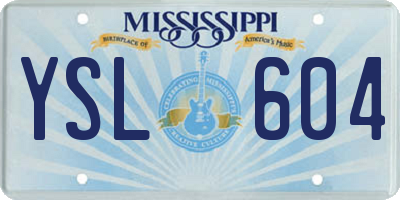 MS license plate YSL604
