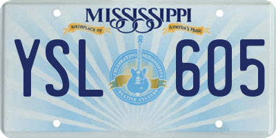 MS license plate YSL605
