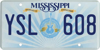 MS license plate YSL608
