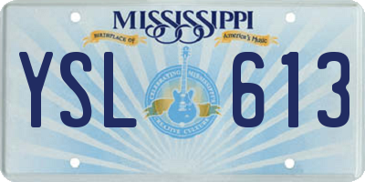 MS license plate YSL613